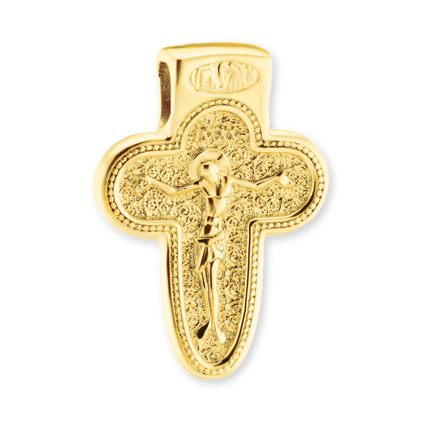 Sterling Silver Byzantine Cross Pendant (25 x 18 mm)