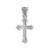 Sterling Silver Budded Cross Pendant (24 x 12 mm)