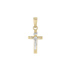 Gold-Filled Two-Tone Crucifix Medallion (3/8 inch - 3/4 inch)