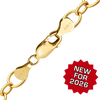 Finished Alternating Round Link Cable Necklace in 14K Gold-Filled (7.30 mm)
