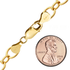Finished Alternating Round Link Cable Bracelet in 14K Gold-Filled (7.30 mm)