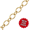 Bulk / Spooled Alternating Round Link Cable Chain in 14K Gold-Filled (7.30 mm)