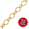 Bulk / Spooled Alternating Round Link Cable Chain in 14K Gold-Filled (7.30 mm)