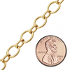Bulk / Spooled Alternating Round Link Cable Chain in 14K Gold-Filled (7.30 mm)