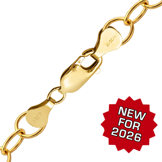 Finished Round Link Cable Bracelet in 14K Gold-Filled (7.30 mm)