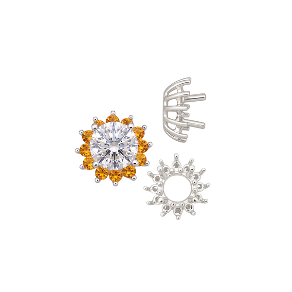 Round Cluster Tops (8-12 Side Stones | 4.00 mm - 7.00 mm)