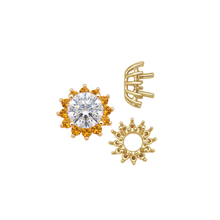 Round Cluster Tops (8-12 Side Stones | 4.00 mm - 7.00 mm)