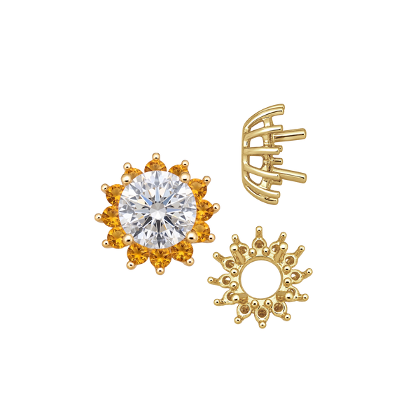 Round Cluster Tops (8-12 Side Stones | 4.00 mm - 7.00 mm)
