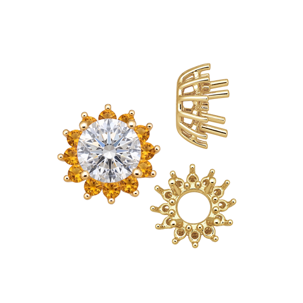 Round Cluster Tops (8-12 Side Stones | 4.00 mm - 7.00 mm)