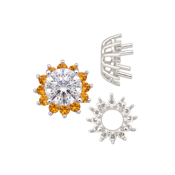 Round Cluster Tops (8-12 Side Stones | 4.00 mm - 8.00 mm)