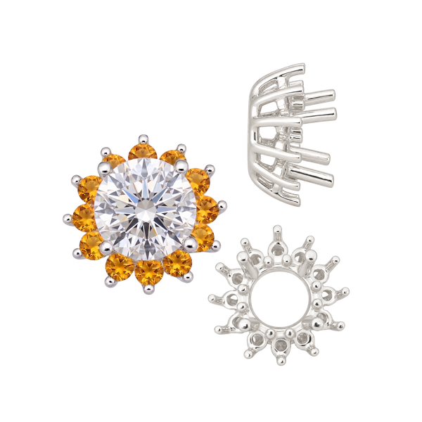 Round Cluster Tops (8-12 Side Stones | 4.00 mm - 7.00 mm)