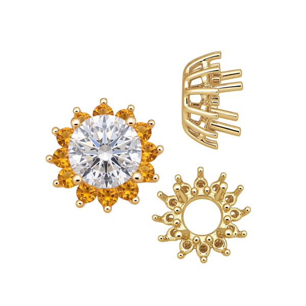 Round Cluster Tops (8-12 Side Stones | 4.00 mm - 7.00 mm)