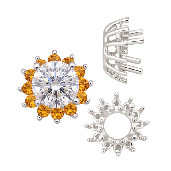 Round Cluster Tops (8-12 Side Stones | 4.00 mm - 7.00 mm)