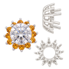 Round Cluster Tops (8-12 Side Stones | 4.00 mm - 7.00 mm)