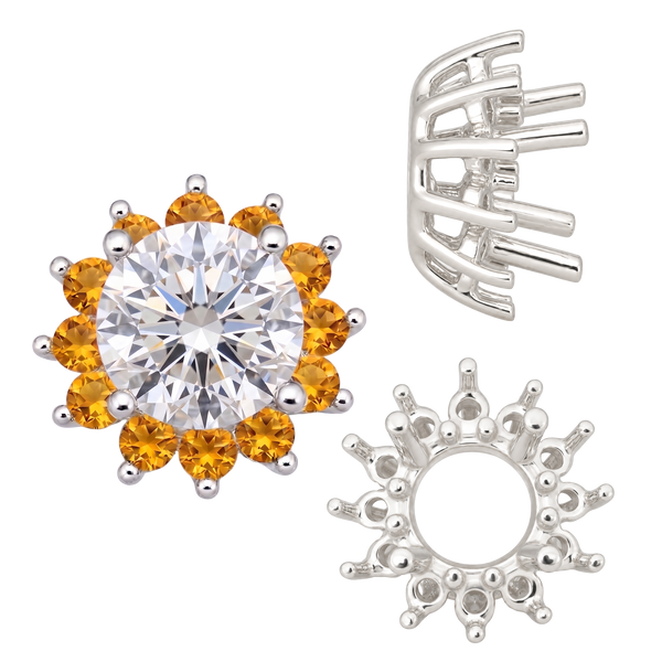 Round Cluster Tops (8-12 Side Stones | 4.00 mm - 8.00 mm)