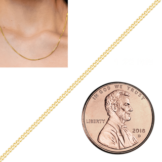 Bulk / Spooled Classic Curb Chain in 14K & 18K Yellow Gold (1.23 mm - 11.00 mm)