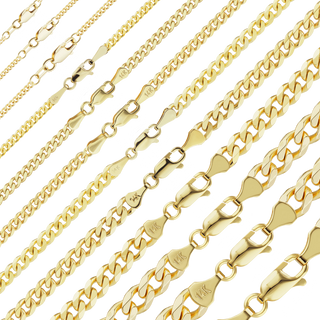 Finished Classic Curb Anklet in 14K Yellow Gold (1.23 mm - 11.00 mm)