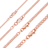 Finished Classic Curb Necklace in 14K Pink Gold (1.23 mm - 3.40 mm)