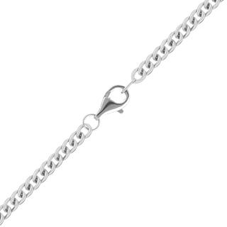 Finished Curb Chain in Platinum (1.00 mm - 1.80 mm)