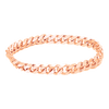 Solid Cuban Curb Chain Ring in 14K Pink Gold (Sizes 4-12) (2.4 mm - 3.4 mm)