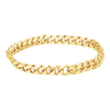 Solid Cuban Curb Chain Ring in 14K Yellow Gold (Sizes 4-12) (2.4 mm - 6.0 mm)