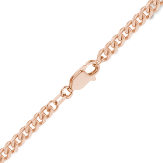 Finished Classic Curb Necklace in 14K Pink Gold (1.23 mm - 3.40 mm)