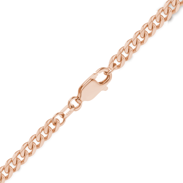 Finished Classic Curb Bracelet in 14K Pink Gold (1.23 mm - 3.40 mm)