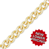 Bulk / Spooled Curb Chain in 10K Yellow Gold (Cuban) (3.40 mm - 9.00 mm)