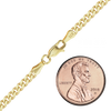 Finished Classic Curb Anklet in 14K Yellow Gold (1.23 mm - 11.00 mm)