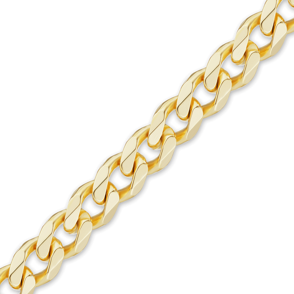 Bulk / Spooled Curb Chain in 10K Yellow Gold (Cuban) (3.40 mm - 9.00 mm)