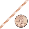 Bulk / Spooled Classic Curb Chain in 14K Pink Gold (1.23 mm - 3.40 mm)