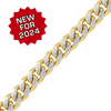 Bulk / Spooled Classic Curb Chain in 14K Two Tone Gold (2.40 mm - 3.40 mm)