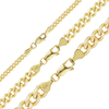 Finished Curb Necklace in 10K Yellow Gold (Cuban) (3.40 mm - 9.00 mm)