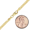 Finished Curb Necklace in 10K Yellow Gold (Cuban) (3.40 mm - 9.00 mm)