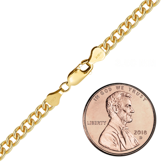 Finished Light Round Curb Necklace in 14K Gold-Filled (3.50 mm - 10.80 mm)