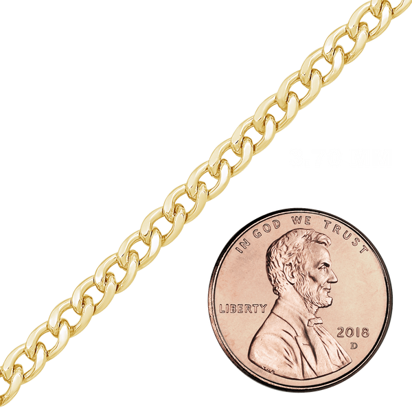 Bulk / Spooled Curb Chain in 14K Gold-Filled (1.60 mm - 5.70 mm)