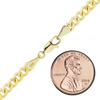 Finished Classic Curb Necklace in 18K Yellow Gold (1.23 mm - 6.00 mm)