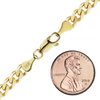 Finished Classic Curb Necklace in 18K Yellow Gold (1.23 mm - 6.00 mm)
