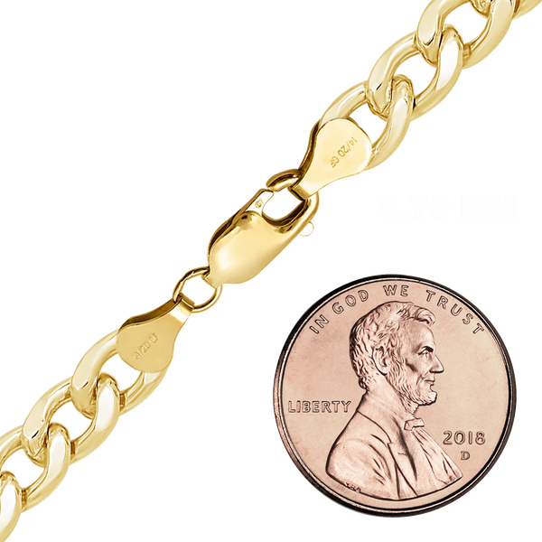 Finished Curb Anklet in 14K Gold-Filled (1.60 mm - 5.70 mm)