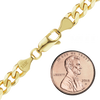 Finished Classic Curb Necklace in 18K Yellow Gold (1.23 mm - 6.00 mm)