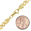 Finished Curb Necklace in 10K Yellow Gold (Cuban) (3.40 mm - 9.00 mm)