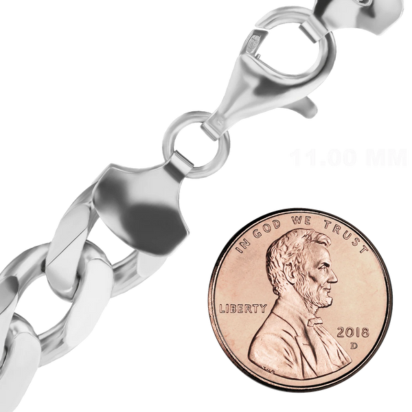 Finished Classic Curb Necklace in Sterling Silver (1.50 mm - 11.00 mm)