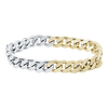 Solid Cuban Curb Chain Ring in Two Tone (Sizes 4-10) (3.0 mm - 8.1 mm)