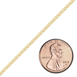Bulk / Spooled Hollow Curb Chain in 14K Yellow Gold (1.80 mm - 7.30 mm)