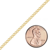 Bulk / Spooled Hollow Curb Chain in 14K Yellow Gold (1.80 mm - 7.30 mm)