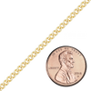 Bulk / Spooled Semi-Solid Curb Chain in 14K Yellow Gold (1.80 mm - 7.30 mm)