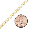 Bulk / Spooled Hollow Curb Chain in 14K Yellow Gold (1.80 mm - 7.30 mm)