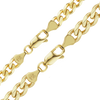 Finished Hollow Curb Bracelet in 14K Yellow Gold (6.00 mm - 7.30 mm)