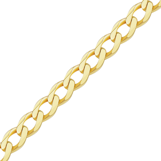 Bulk / Spooled Light Curb Chain in 14K Yellow Gold (Cuban) (2.80 mm - 7.30 mm)