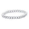 Medium Round Curb Chain Ring in Sterling Silver (Sizes 4-12) (2.8 mm - 4.9 mm)